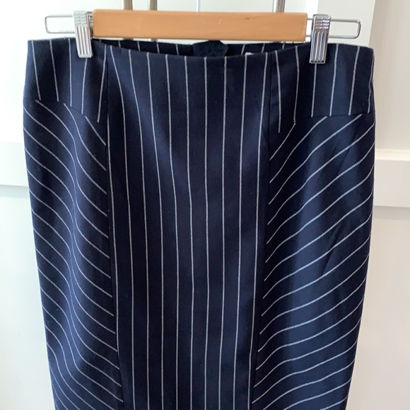 Pencil Skirt Navy/White Pinstripe - Picture 2 of 10